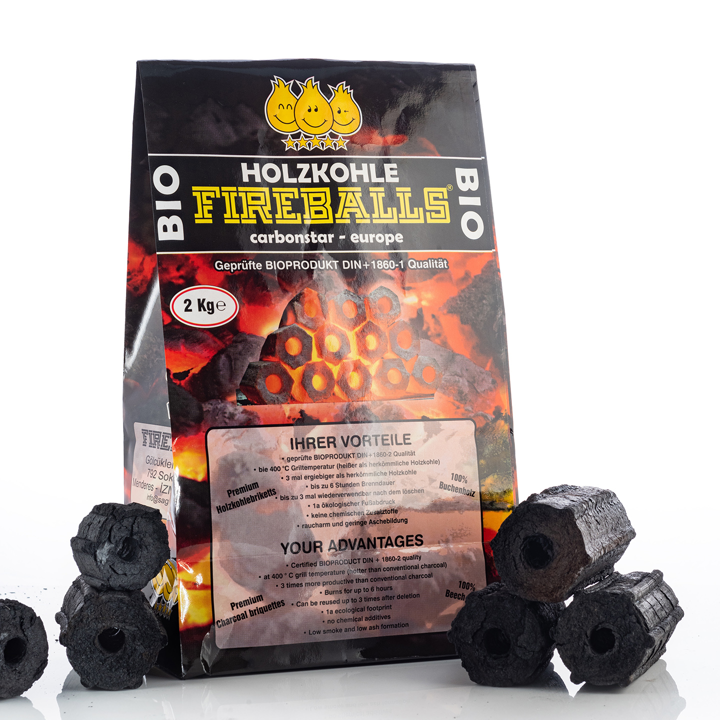 BIO Holzkohle Fireballs Amazon Fotoğraf Çekimi