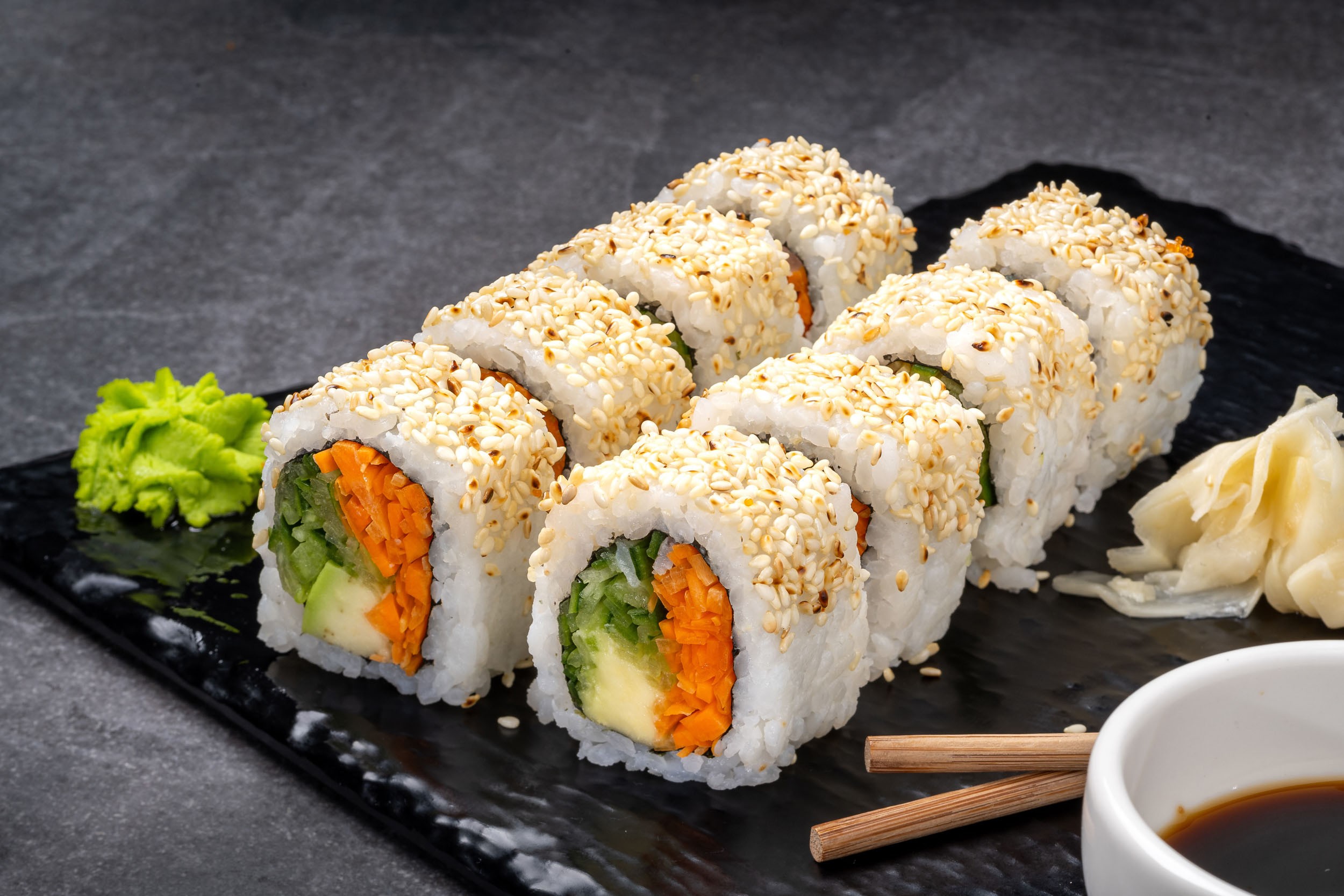 Sebzeli Roll — Vibe Sushi İzmir Buca sushi fotoğraf çekimi, açılı çekim | Mert Akdurak